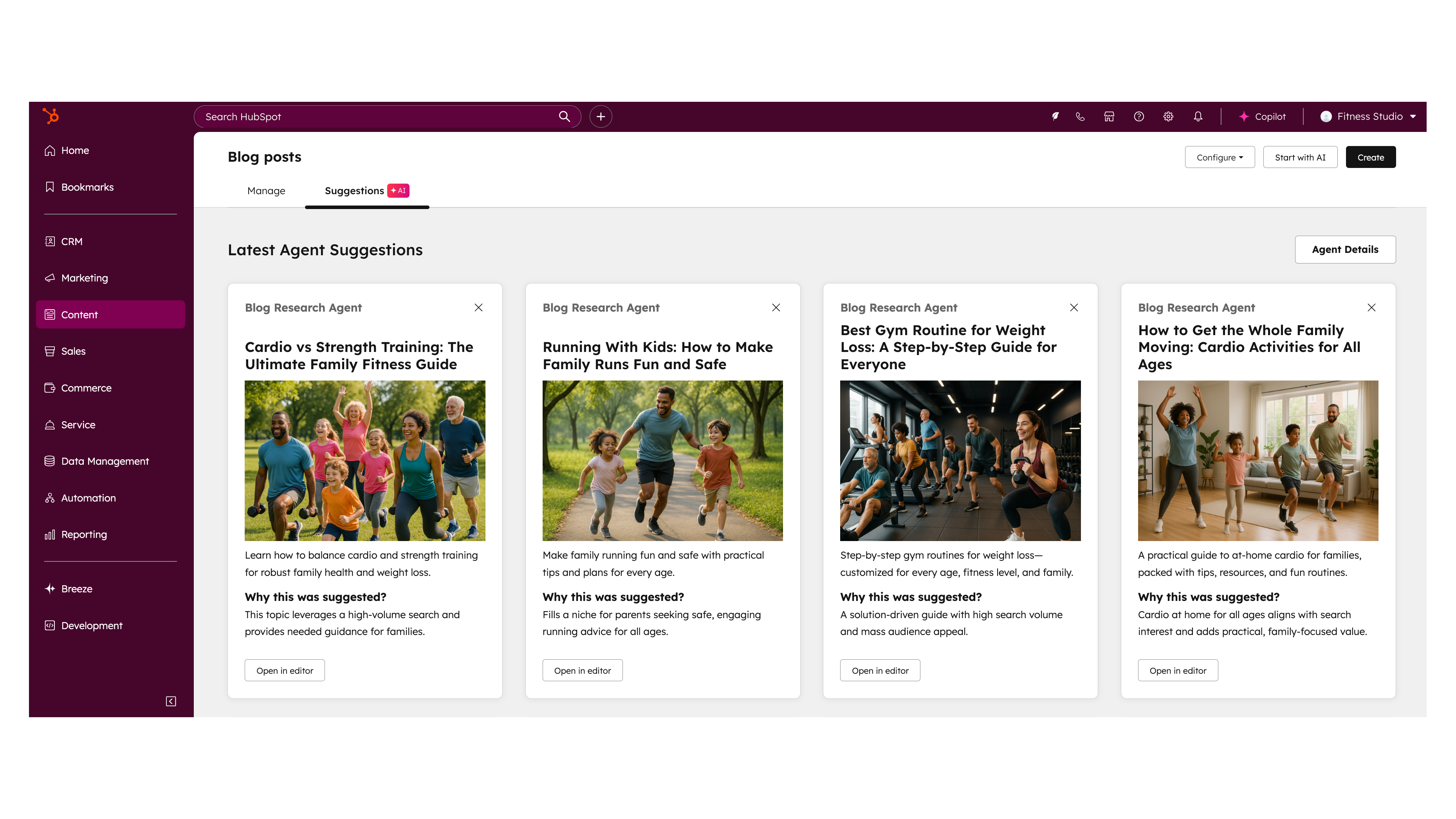 Generate blog post suggestions