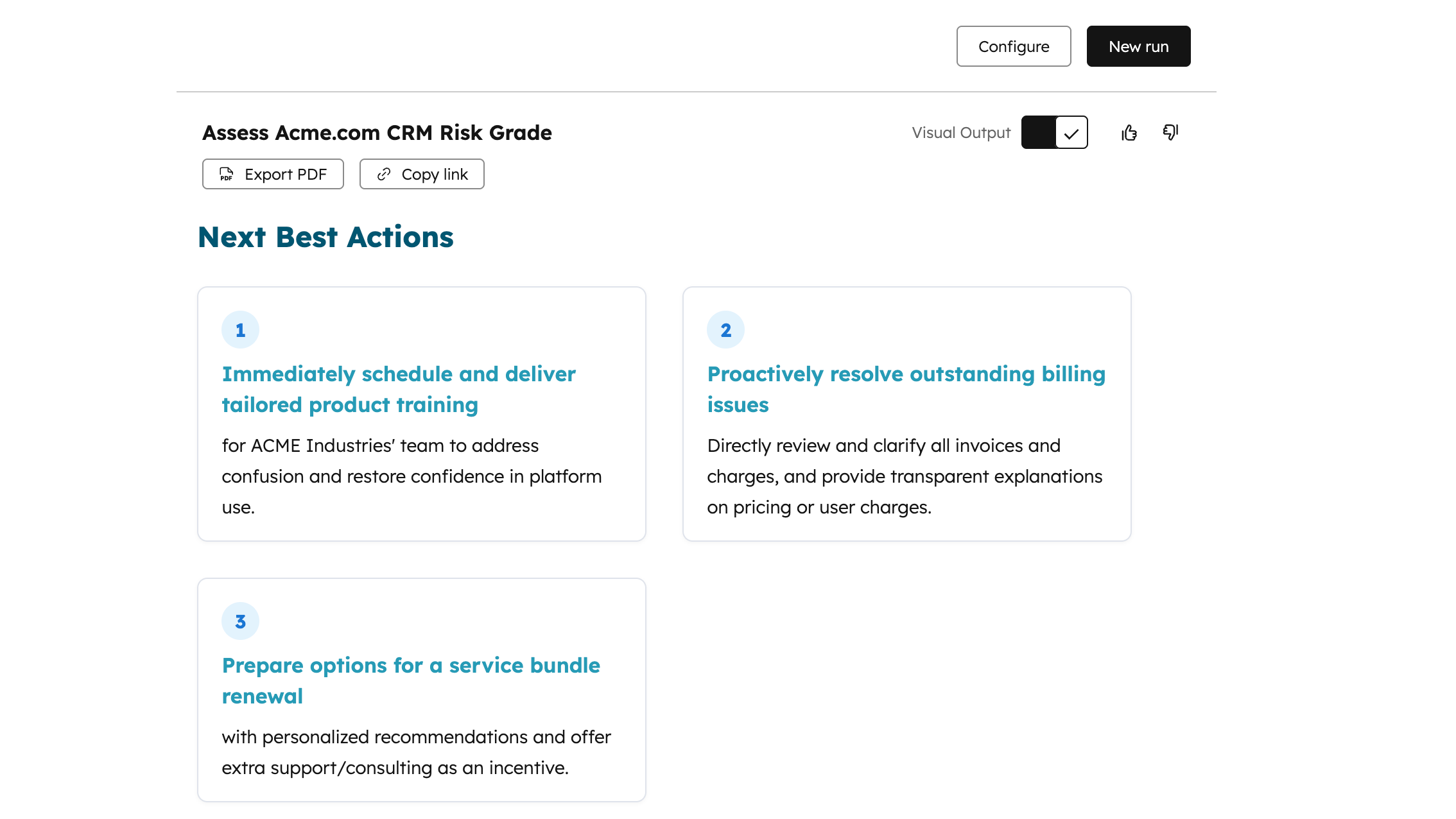 Image of next best actions